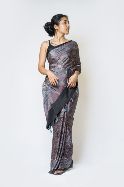 Plain Ajrakh Modal Silk