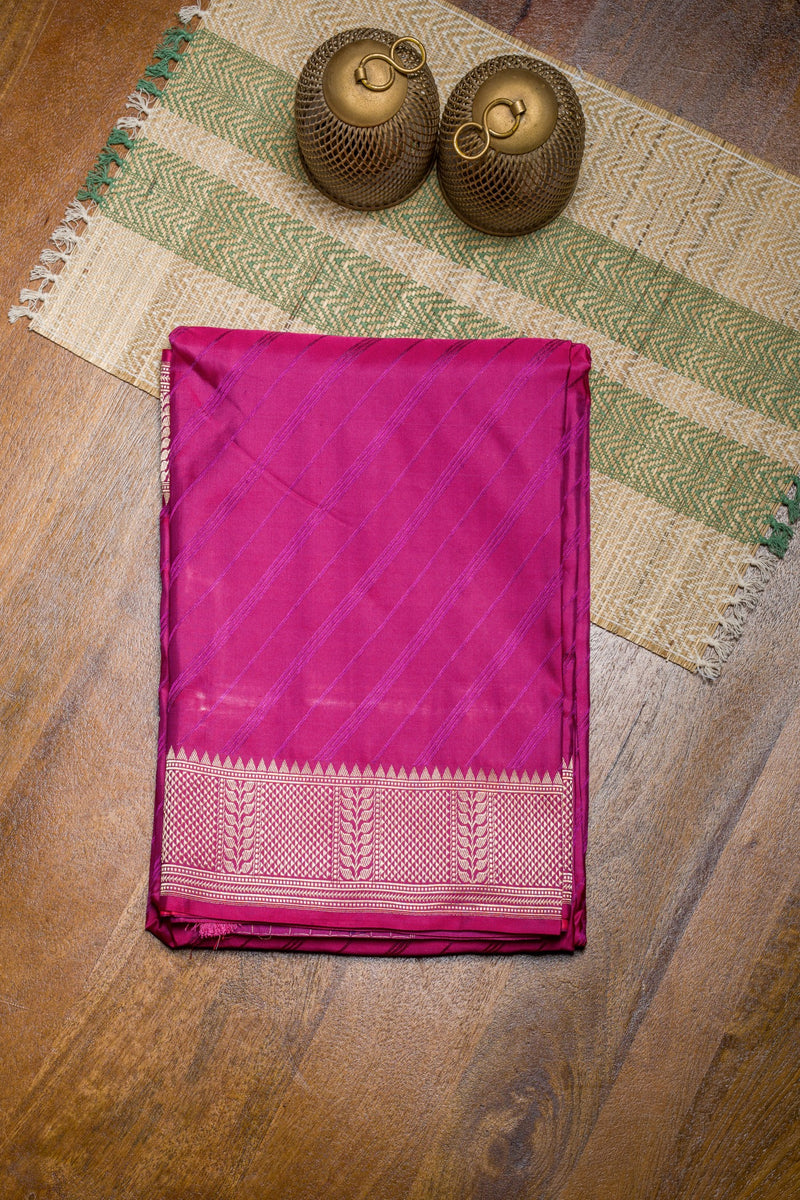 Tanchoi Satin Broad Border Banarasi Saree