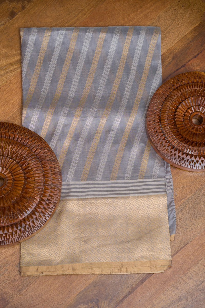 Chanderi Handwoven Handloom Pure Silk Saree.