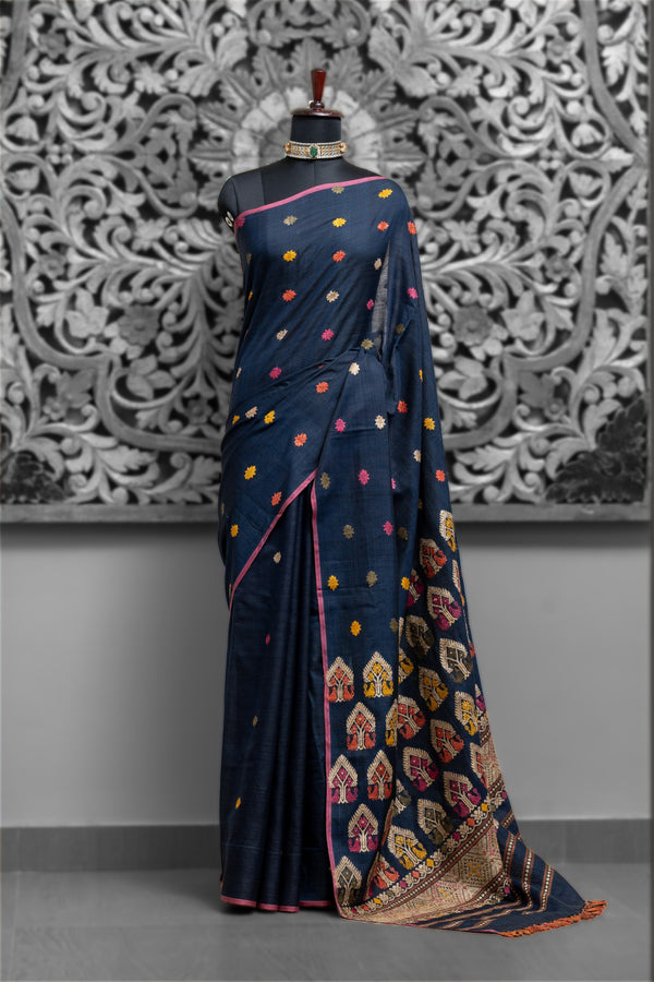 Silk Cotton with Eri Silk Assam Saree
