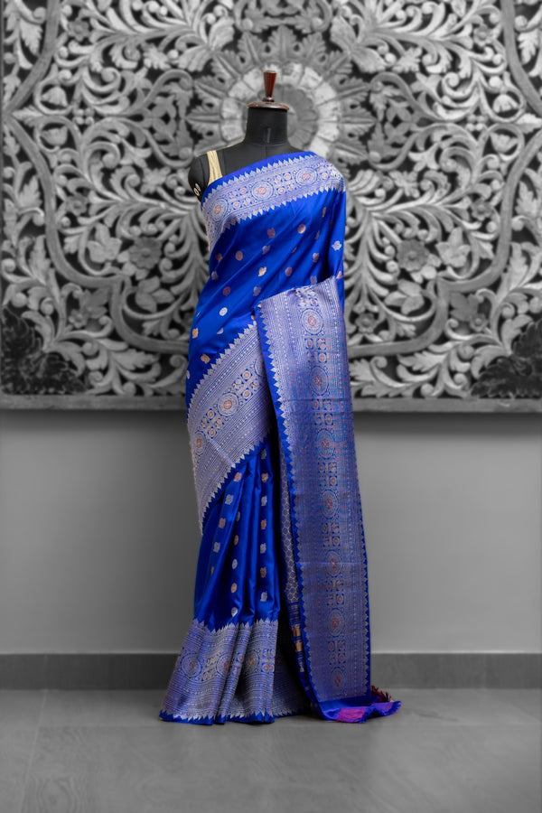 Turning Border with Meenakari Gadwal Saree
