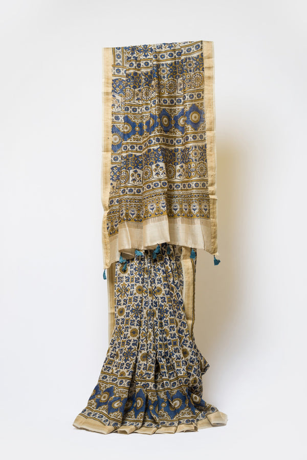 Plain Ajrakh Modal Silk
