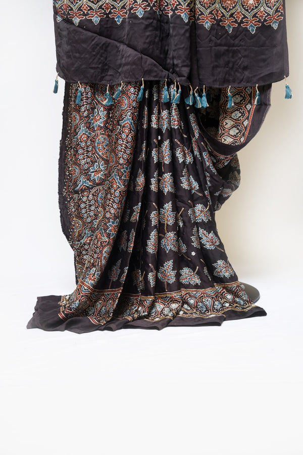 Ajrakh Modal Silk with Mirrors