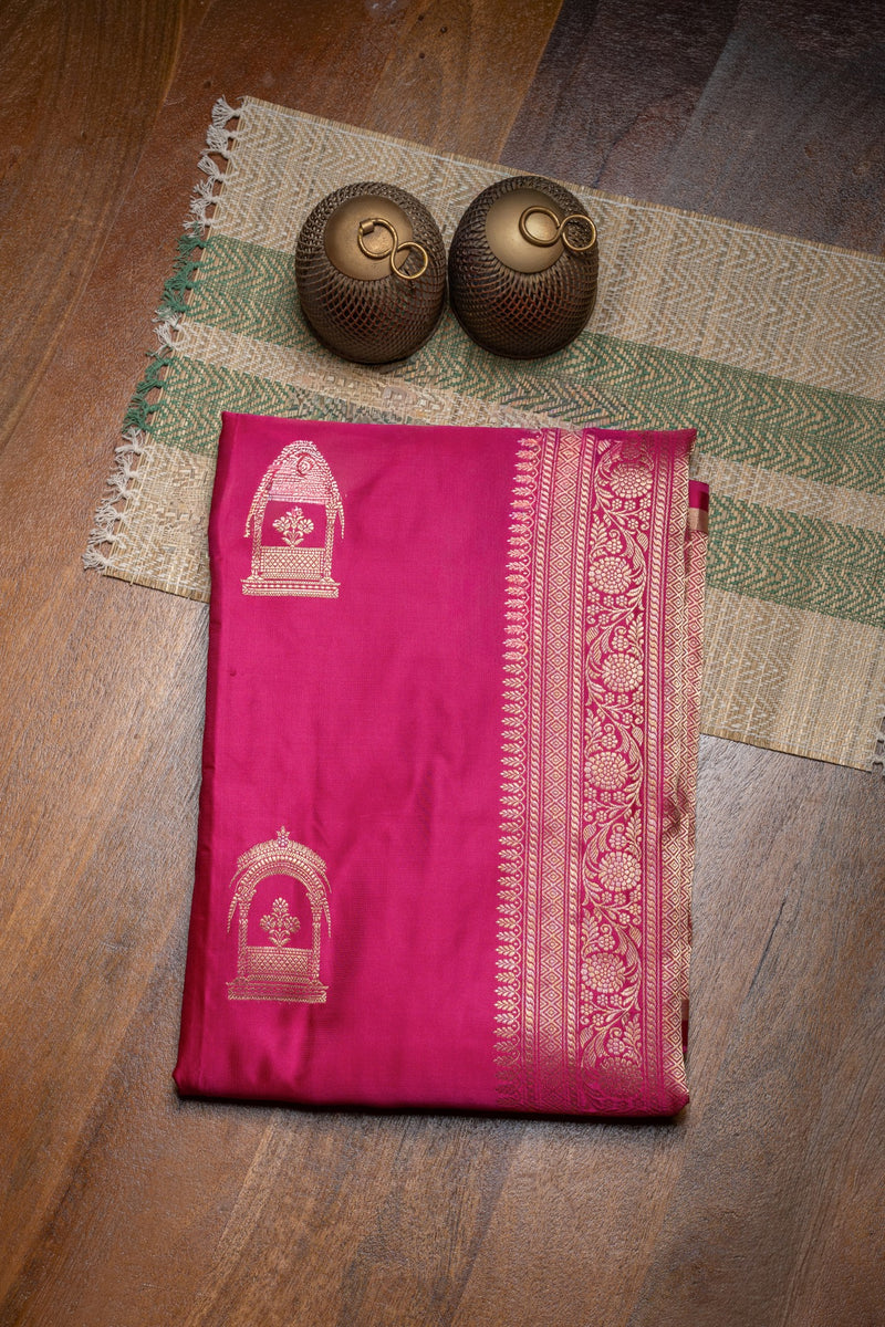 Mashru Satin Window Buta Benarasi Saree
