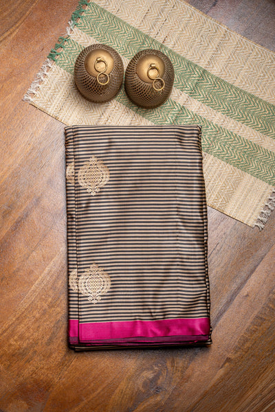 Mashru Strped Benarasi Saree