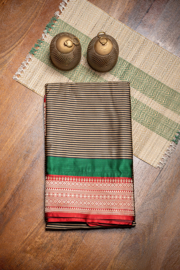 Mashru Strped Benarasi Saree