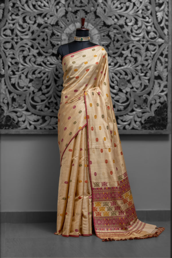Tussar with Eri Silk Assam Saree