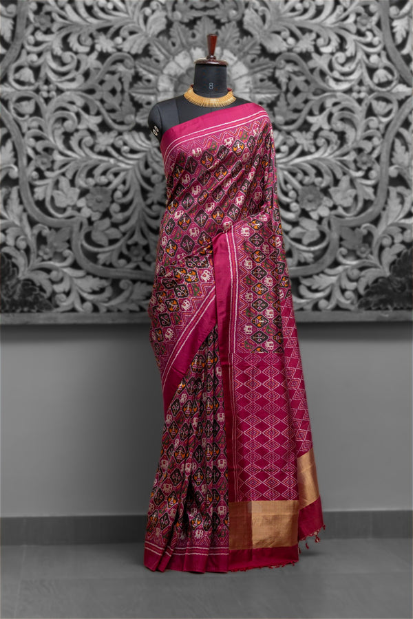 Exclusive Design Pochampally Ikkat Mulberry Silk Saree