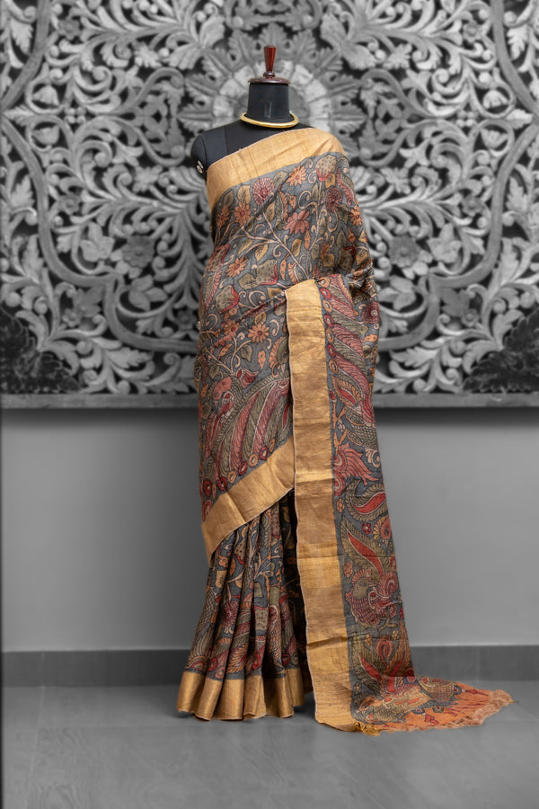 Tussar Kalamkari Sarees