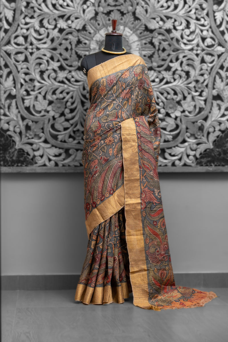Tussar Kalamkari Sarees