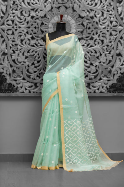 Traditional Muslin Silk Needle Jamdani Saree