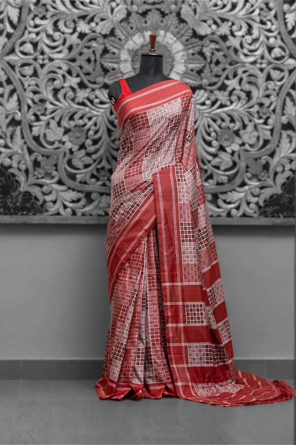 Natural Dye Pochampally Ikkat Silk Masterpiece