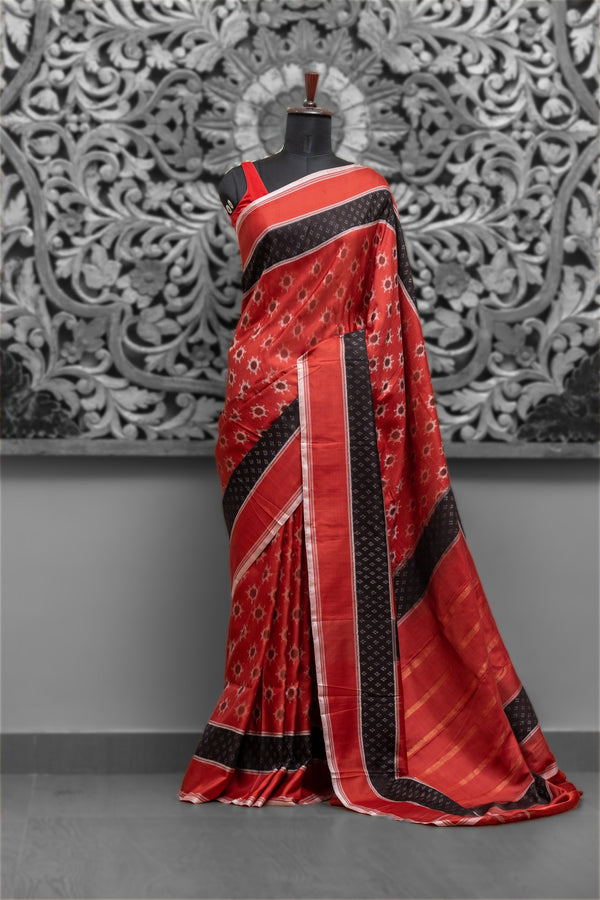 Masterpiece Ikkat Mulberry Twill Sari