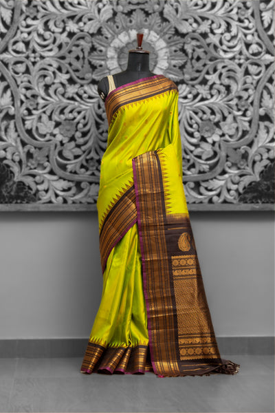 Small Border Kuttu Gadwal Saree