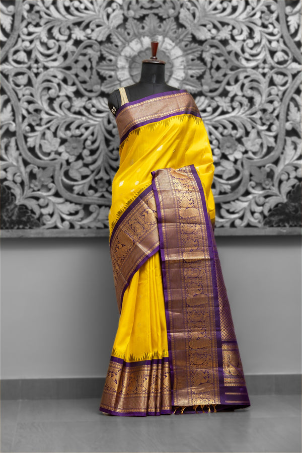 Big Border Self Gadwal Saree