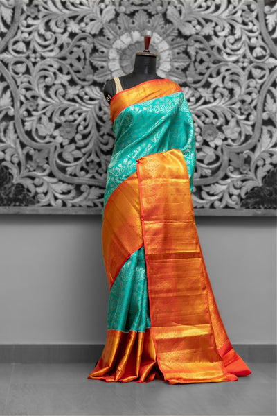 All Over Brocade Big Border Gadwal Saree
