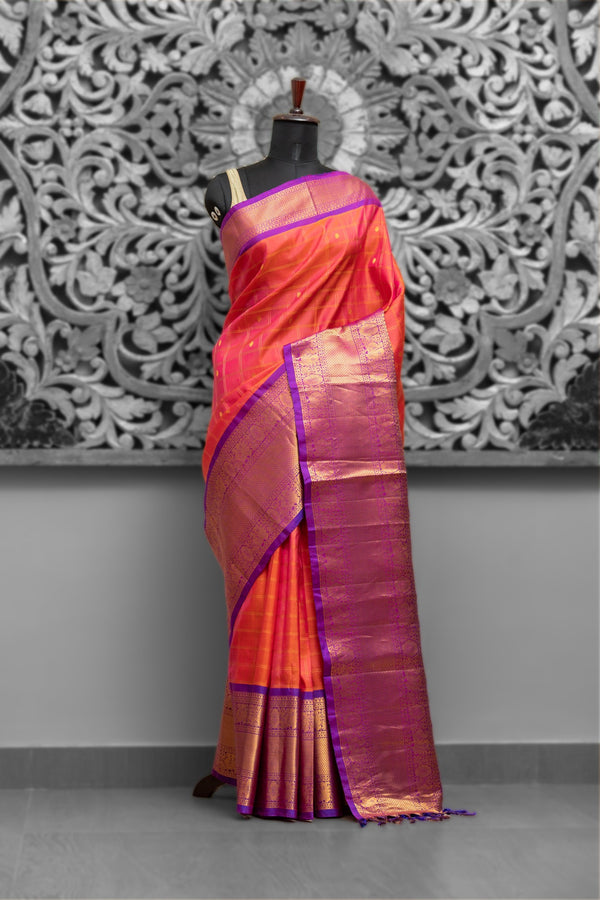 Big Border Self Gadwal Saree