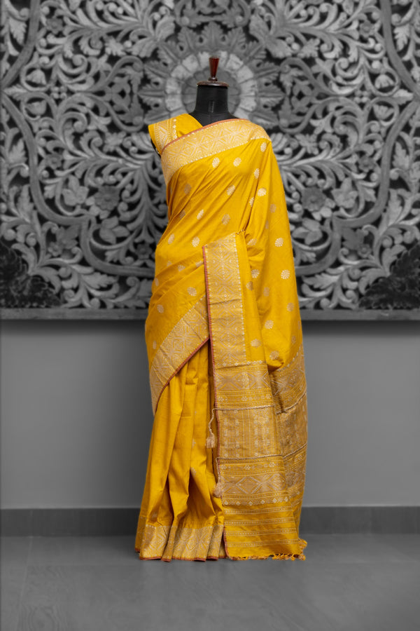 Mulberry with Tussar & Eri Silk Assam Saree