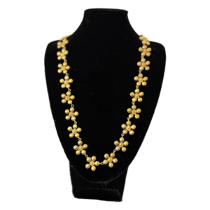 Panchpata Neckpiece Gold Floral Linked Long Necklace