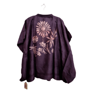 Deep Plum Artisanal Floral Top