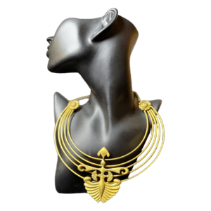 Rib Hansuli Necklace | Antique Gold Tribal Statement Jewelry